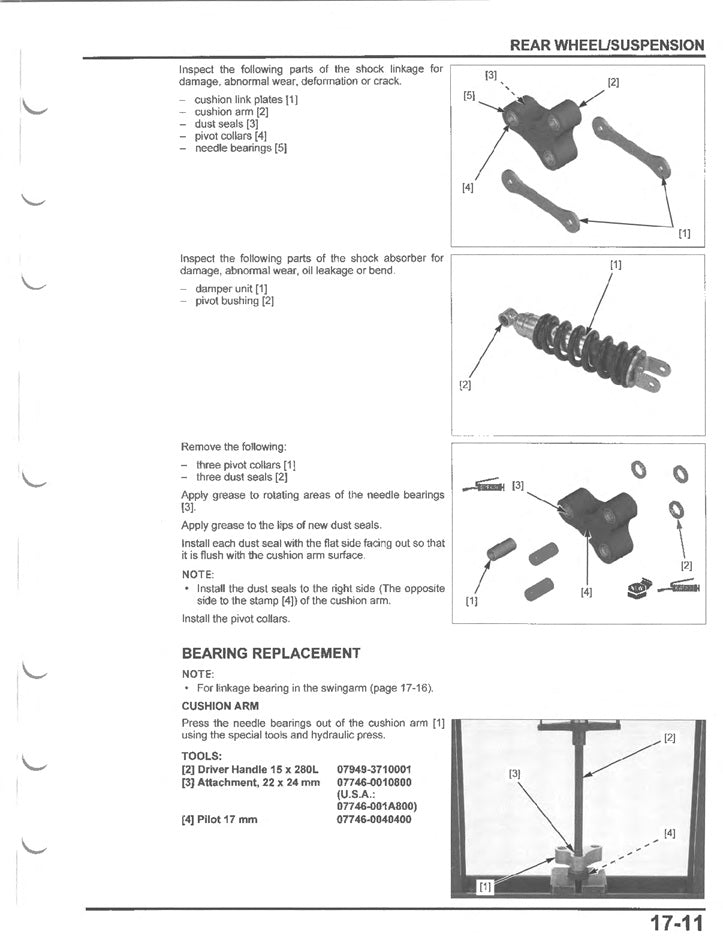 2024-2025 Honda CB500F CB 500F Hornet Service Manual