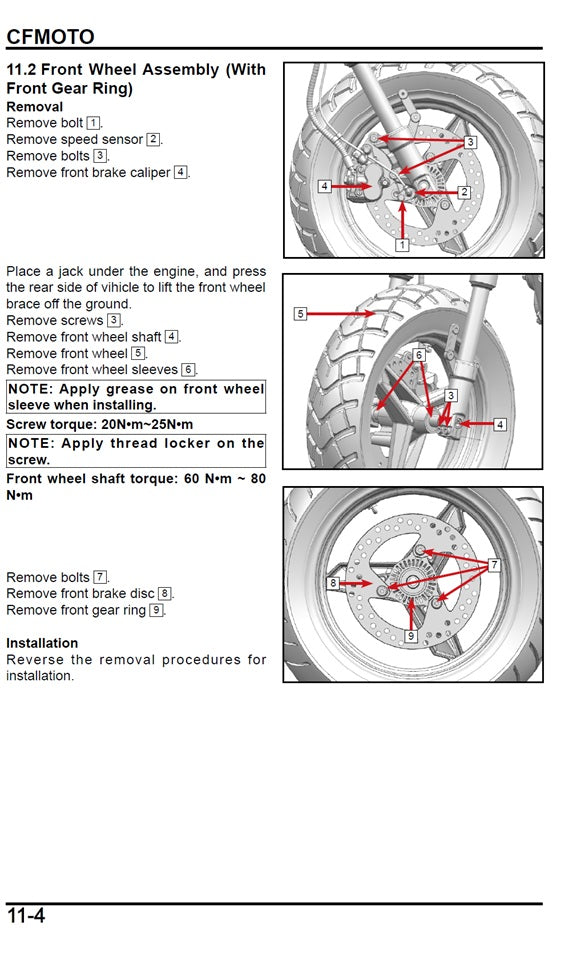 2024-2026 CFMoto Papio CL 125 Service Manual