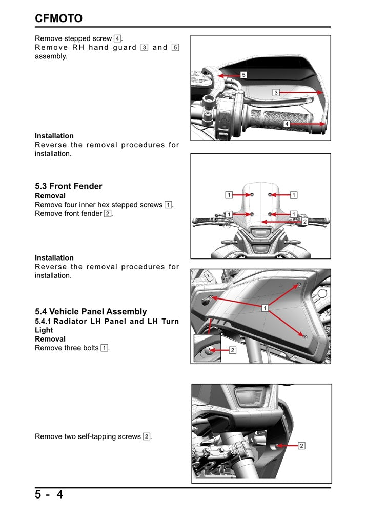 2024on CFMoto 450MT MT 450 IBEX Service Manual