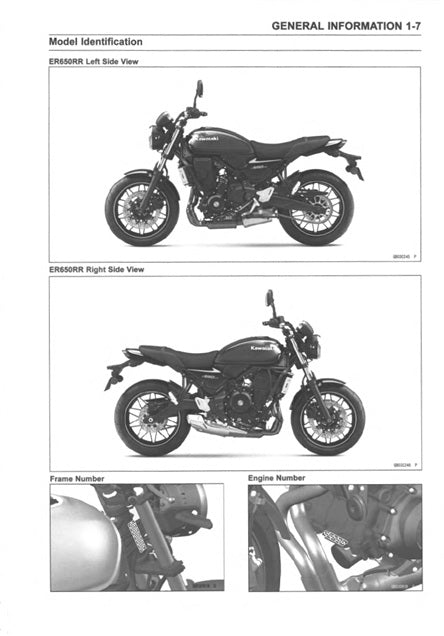2024 Onwards Kawasaki Z650 RS Service Manual