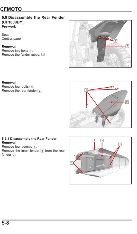 2024 Onwards CFMoto CFX-2E CFX2E Service Manual