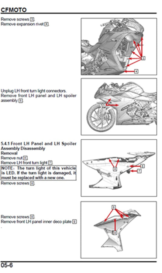 2024 Onwards CFMoto 300SR 300 SR Service Manual