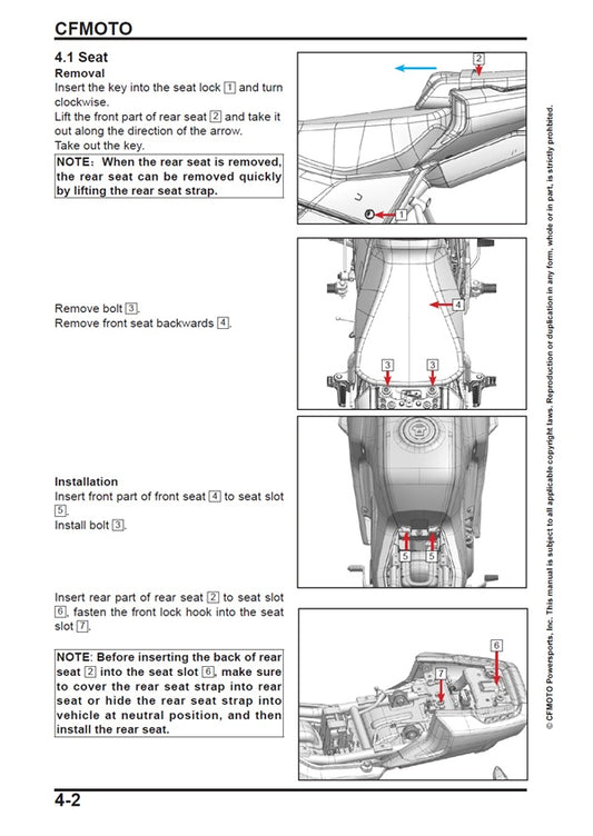 2026 Onwards CFMoto Papio SS 125 Service Manual
