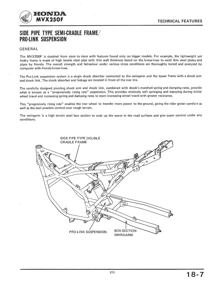 1983 Onwards Honda MVX250 MVX250F MVX 250 Service Manual