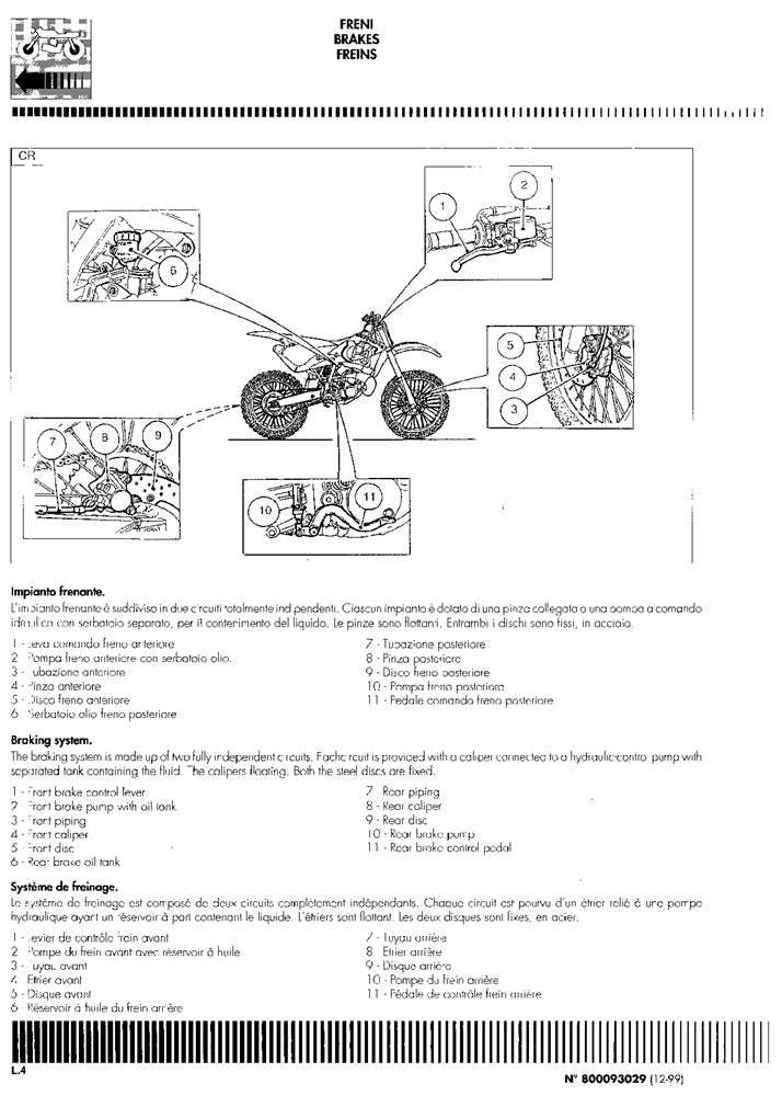 2000 Husqvarna WR250 WR 250 Service Manual
