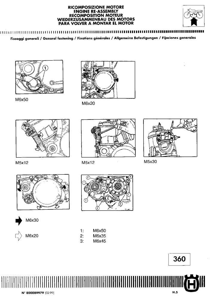 1999 Husqvarna WR360 WR 360 Service Manual
