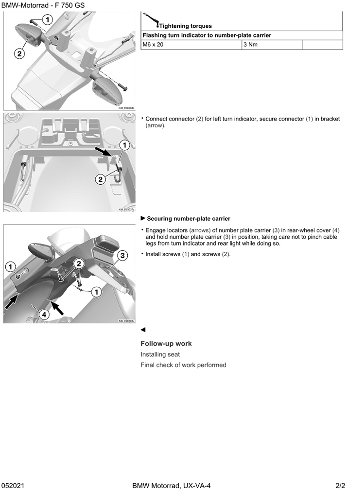 2018on BMW F750 GS Service Manual