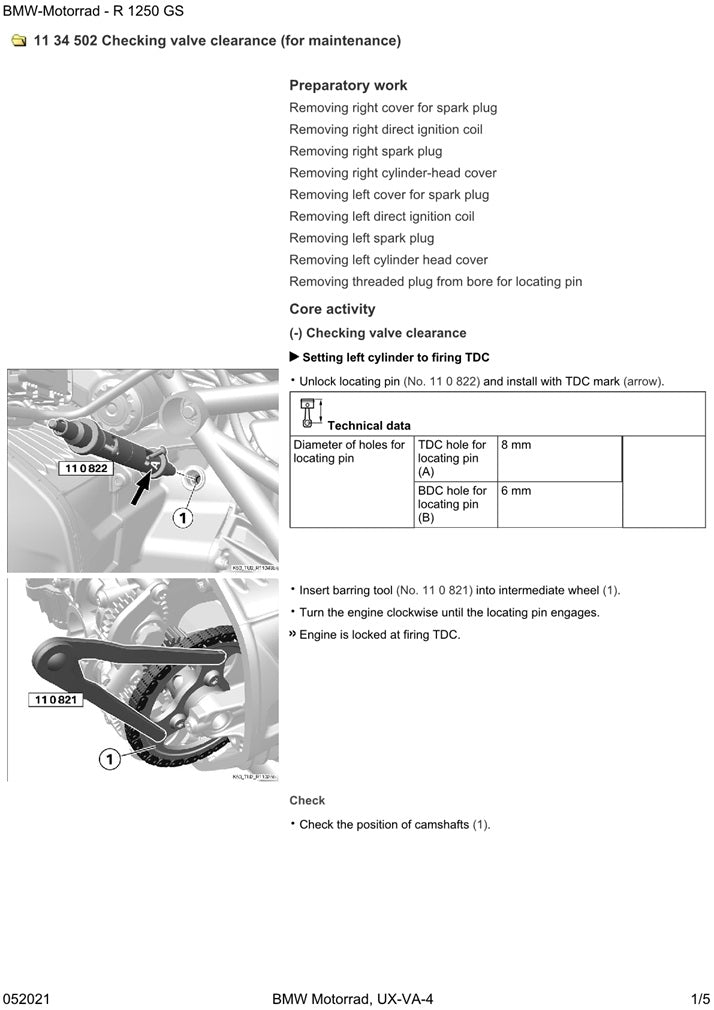 2018-2021 BMW R1250 GS Service Manual