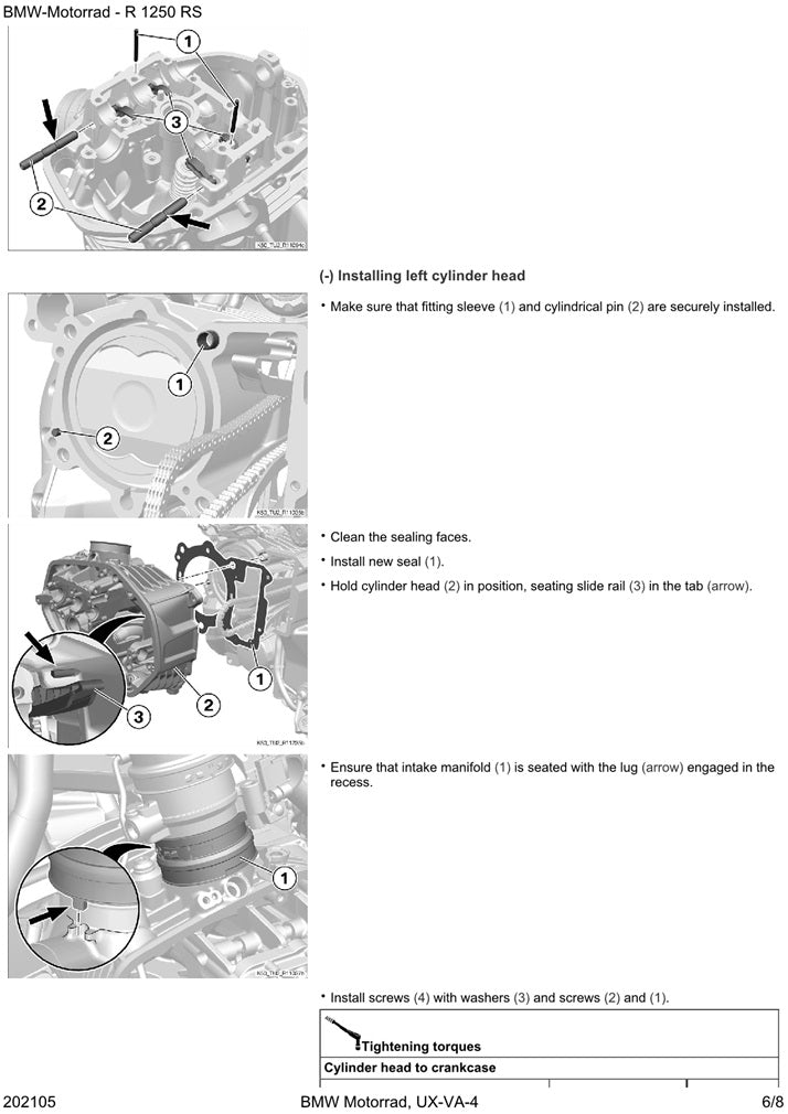 2018 onwards BMW R1250 RS K54 Service Manual