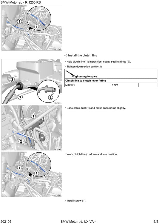 2018 onwards BMW R1250 RS K54 Service Manual