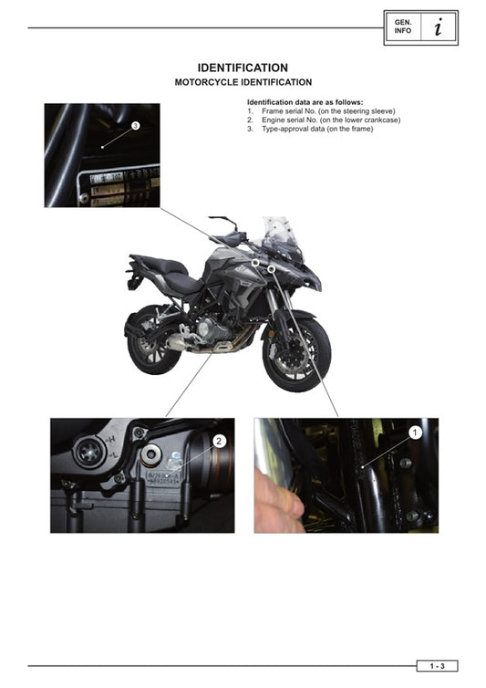 2017 onwards Benelli TRK 502 Service Manual
