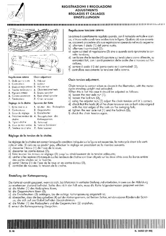1987-1990 Cagiva crucero 125 Manual de servicio