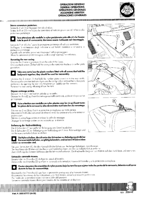 1992-1995 Cagiva Prima 50 Manual de servicio