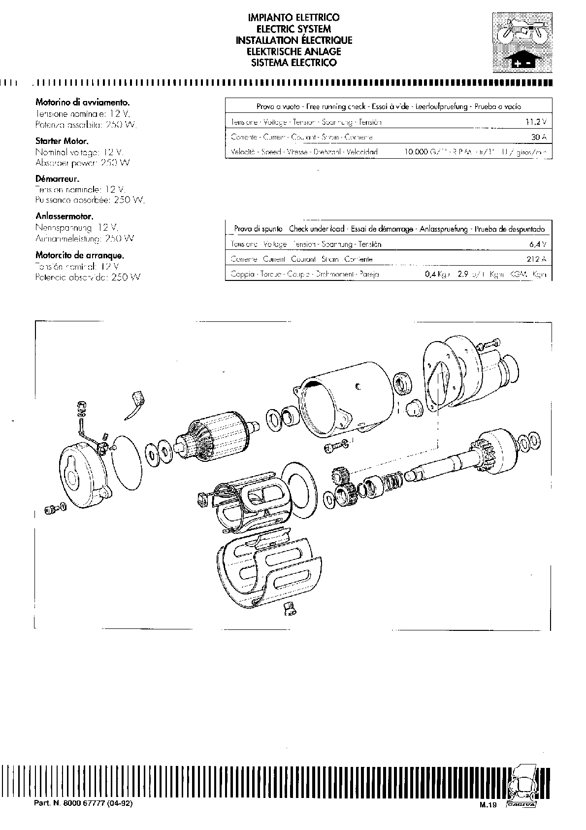 1992-1995 Cagiva Prima 50 Manual de servicio