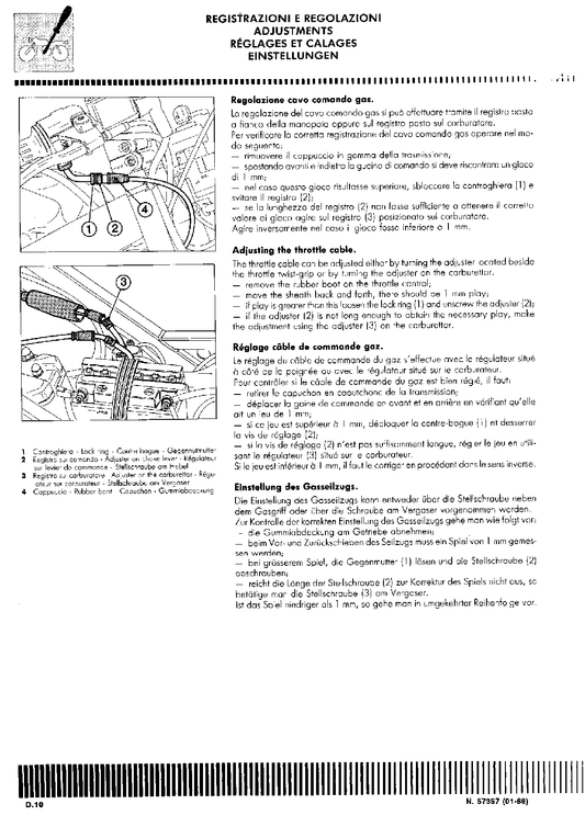 1987-1988 Cagiva Freccia C10R 125 Manual de servicio