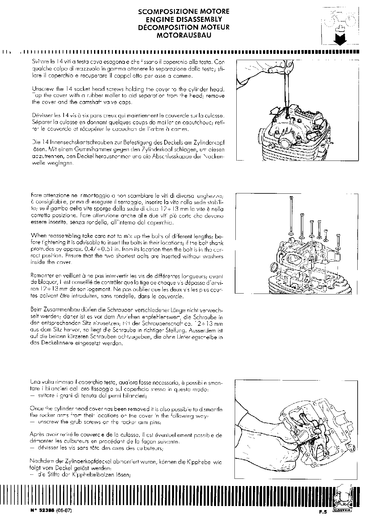 1986-1988 Cagiva T4 350R Service Manual