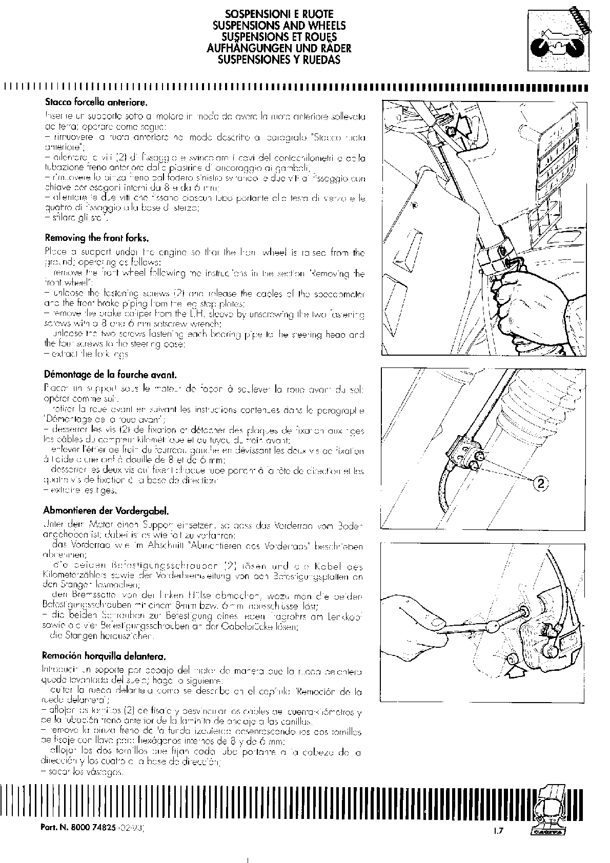 1991-1996 Cagiva W12 350cc Service Manual