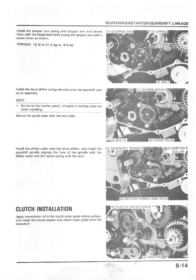1988-1994 Honda NSR125F JC20 Manual
