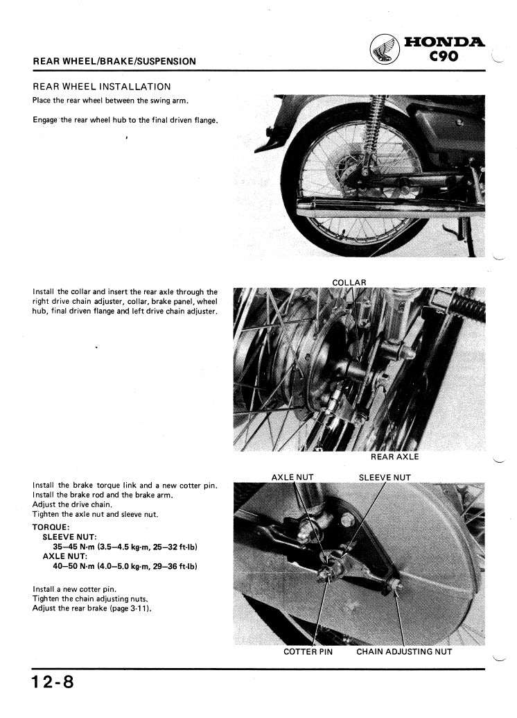 1983on Honda C90 Cub Scooter Service / Workshop / Repair Manual