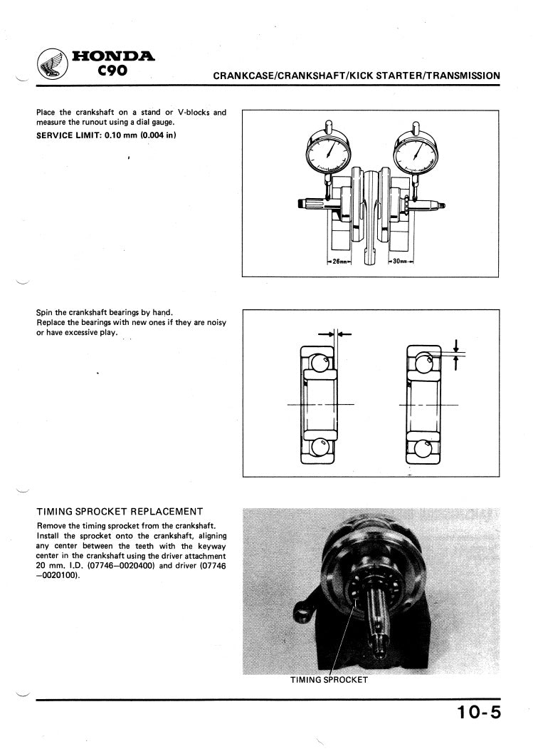 1983on Honda C90 Cub Scooter Service / Workshop / Repair Manual