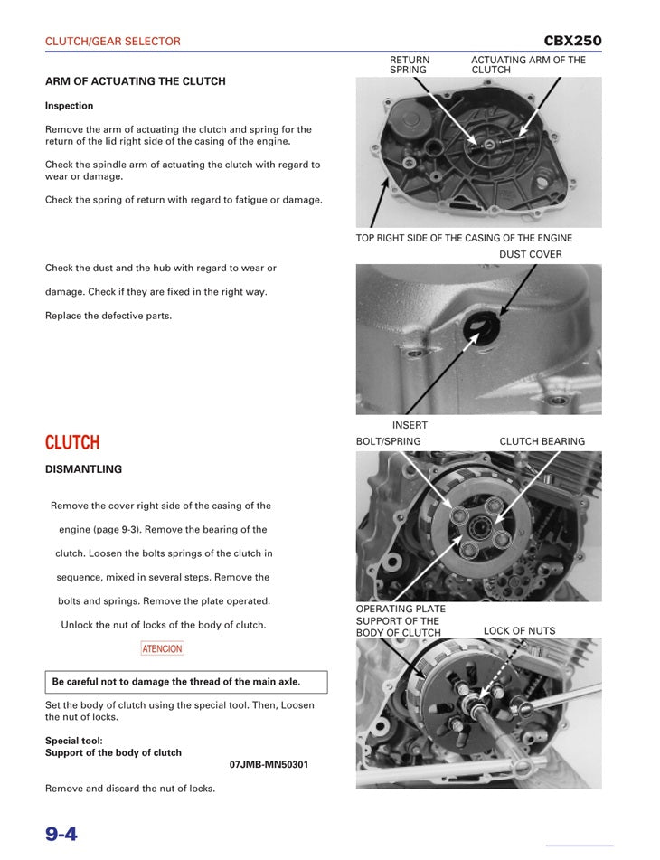 2000 Onwards Honda CBF250 CBX250 Twister Service Manual