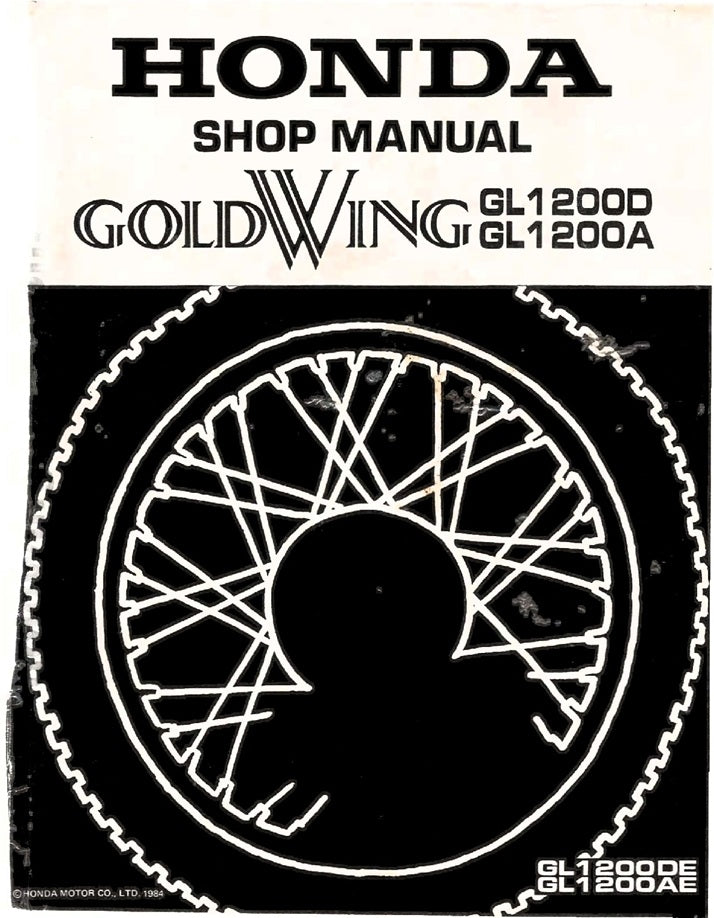 1984-1987 Honda GL1200 GL1200 Aspencade Goldwing Service Manual