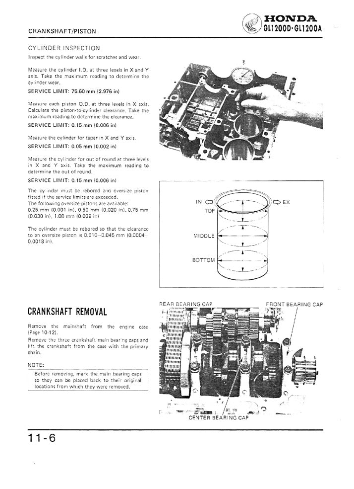 1984-1987 Honda GL1200 GL1200 Aspencade Goldwing Service Manual