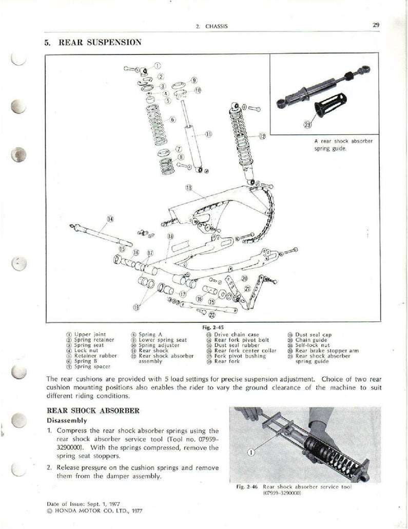 1976-1978 Honda XL350 XL 350 K2 K3 Service Manual