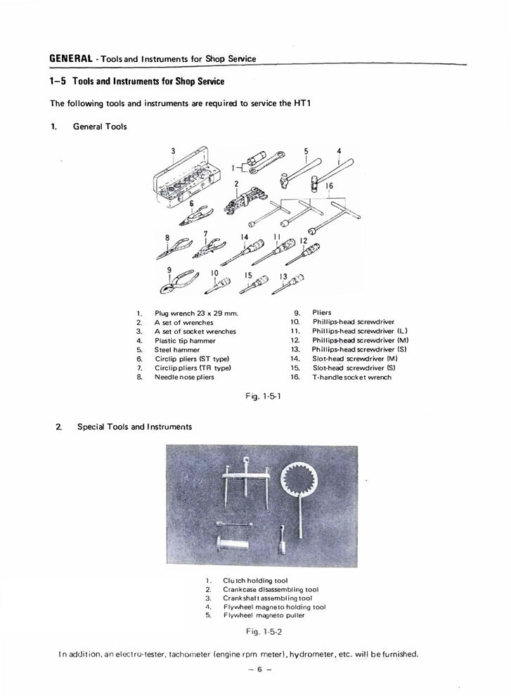 1969-1970 Yamaha AT1BM AT-1BM Enduro Manual de servicio