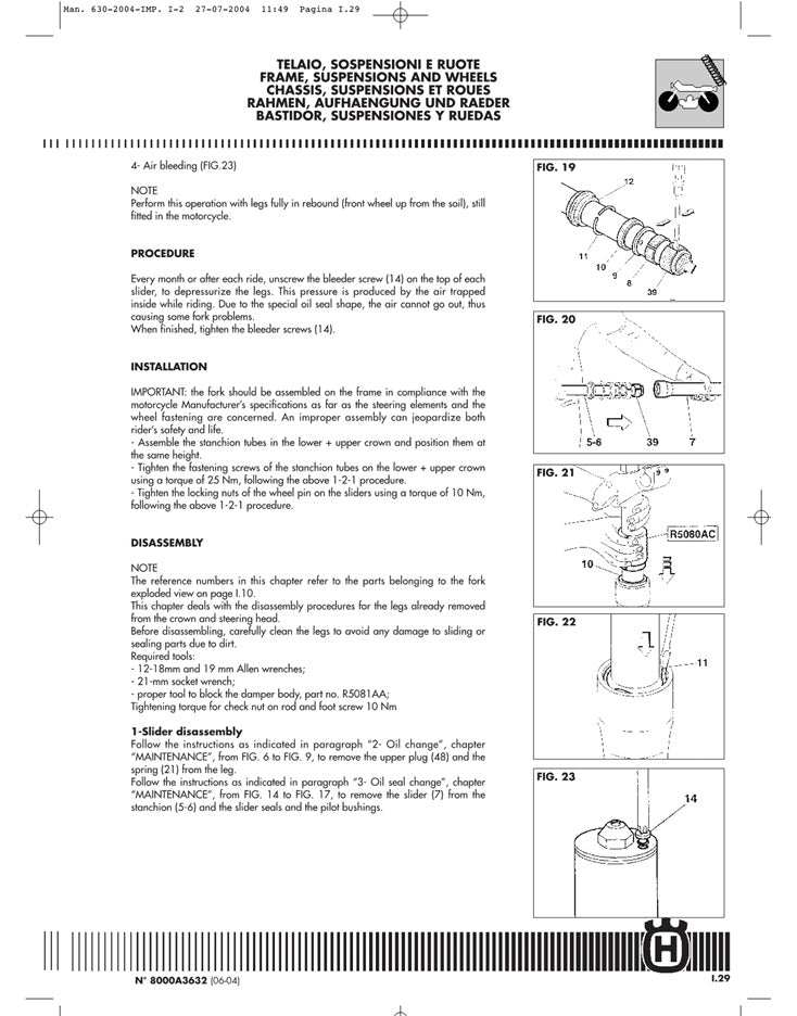 2004-2013 Husqvarna SMR630 SMR 630 Service Manual