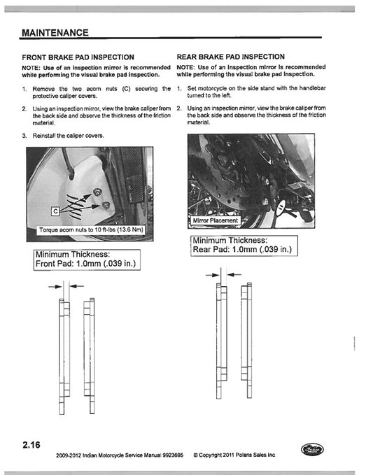 2011 Indian Chief Blackhawk Dark Service Manual