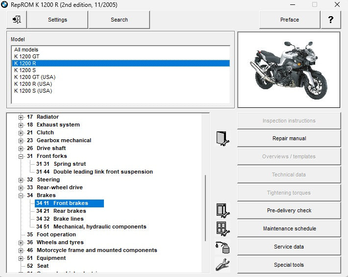2005-2008 BMW K1200R K1200 R Service Manual