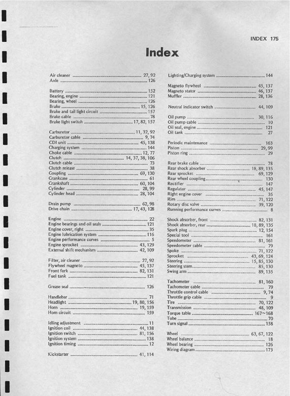 1976-1982 Kawasaki KE175 KE 175 Service Manual