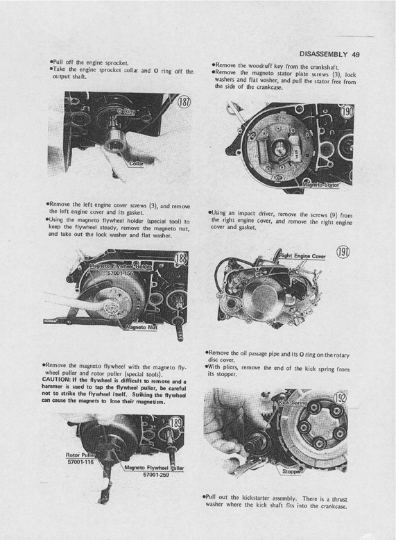 1976-1982 Kawasaki KE175 KE 175 Service Manual