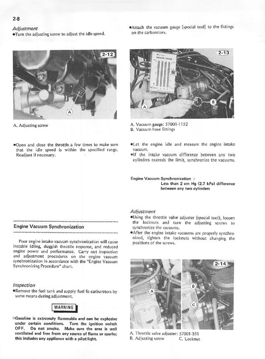 1982on Kawasaki Z750 KZ750 N1 Spectre Shaft Drive Service Manual