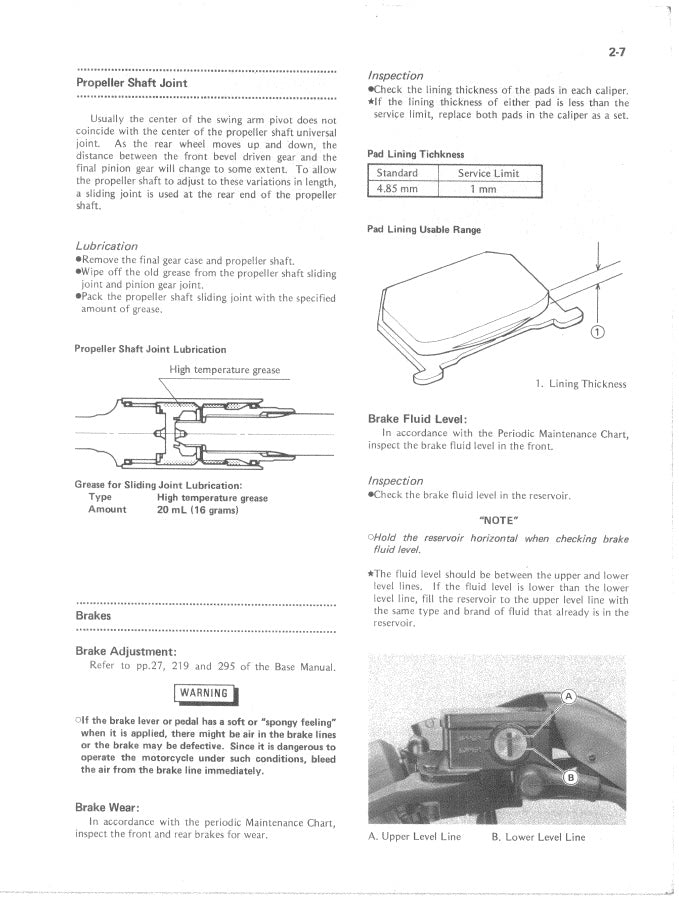 1981-1983 Kawasaki Z1000K KZ1000K K1 K2 LTD Manual de servicio