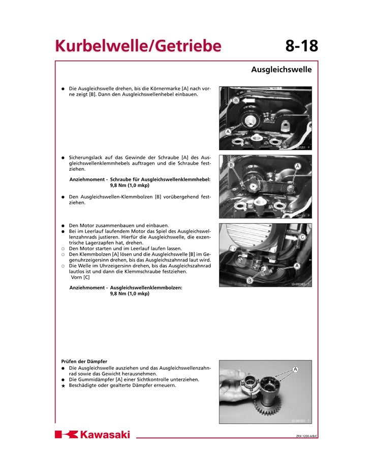 2001 Onwards Kawasaki ZRX1200R ZRX 1200 R Service Manual