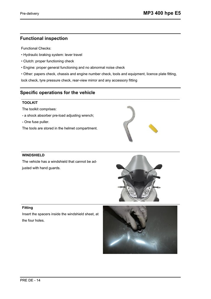 2021 onwards Piaggio MP3 400 HPE Euro5 Scooter Service Manual