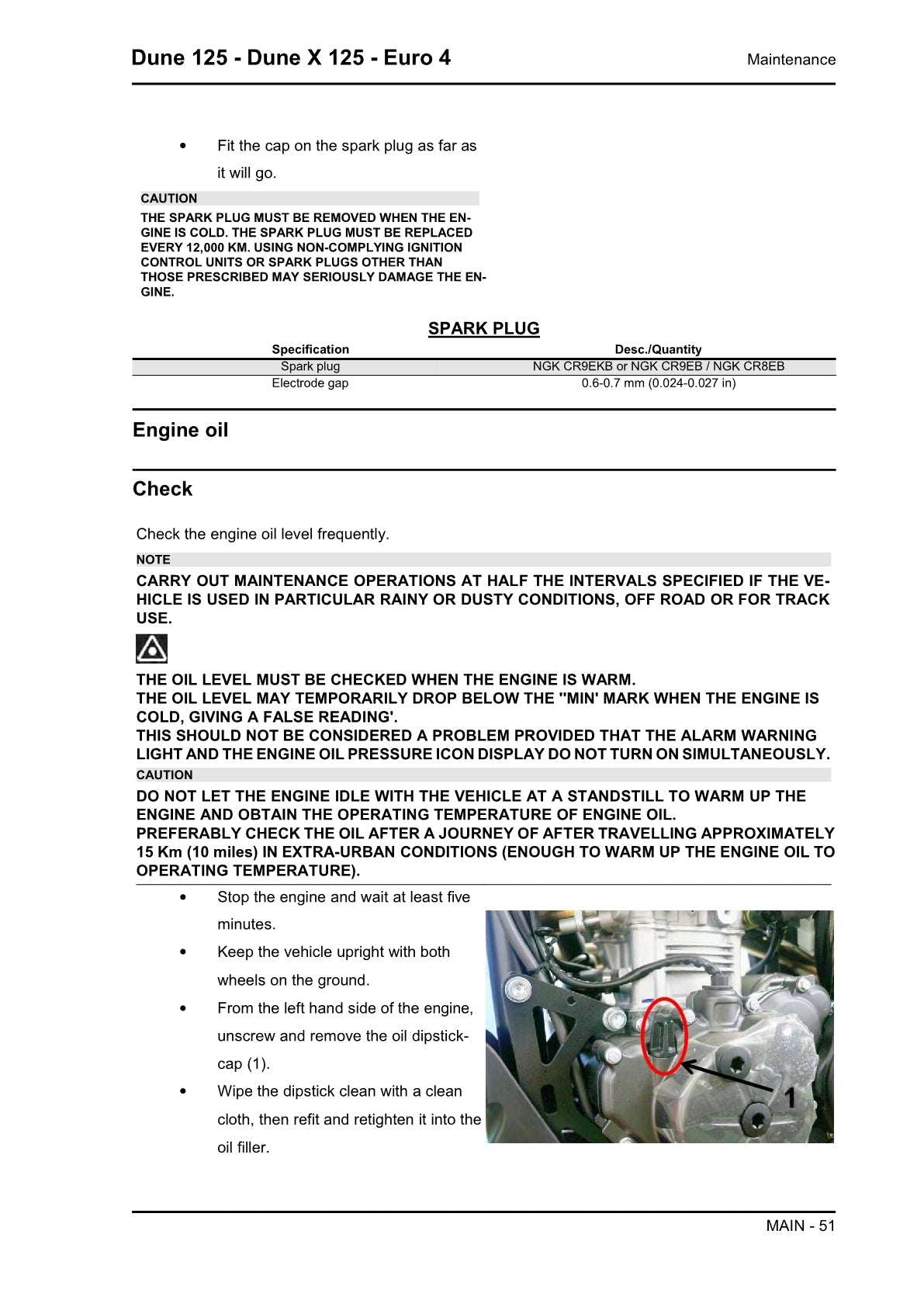 2018 on Malaguti Dune X 125 Service Manual