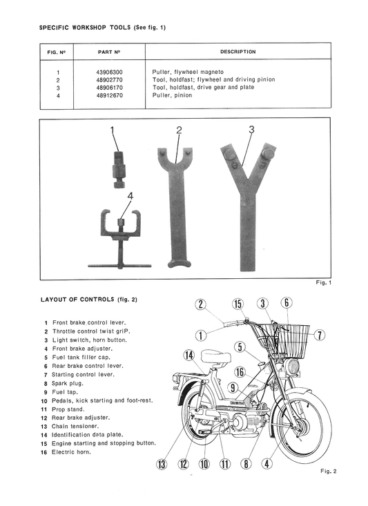 1976 to 1980 Moto Guzzi Robin Moped Service Manual