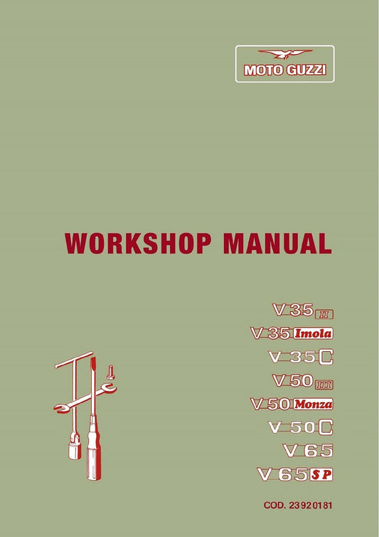 1980 to 1982 Moto Guzzi V50 Monza 500 Service Manual