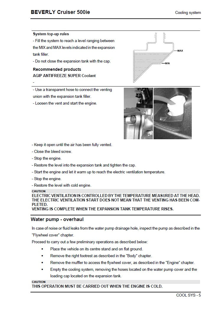 2005on Piaggio Beverly Cruiser 500 i.e. 4t Scooter Service Manual