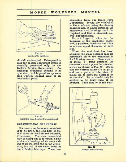 1964-1969 RM9 Ultramatic Moped Scooter Service Manual