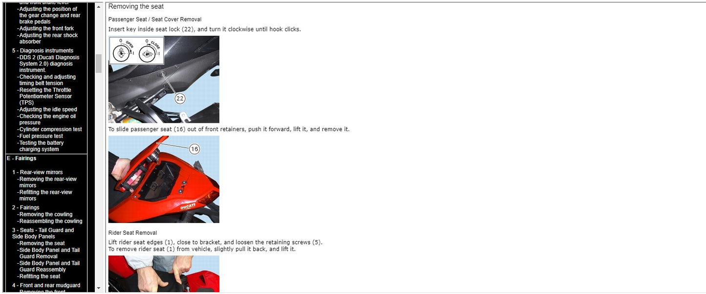 2011-2015 Ducati 848 Streetfighter Twin Service Manual