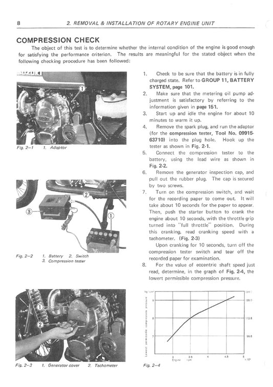 1974-1976 Suzuki RE5 500 Service Manual