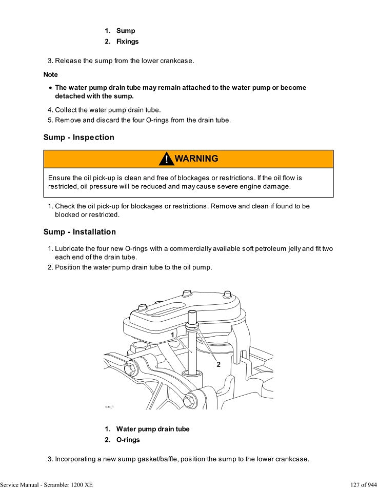 2019-2023 Triumph Scrambler 1200 XE Service Manual