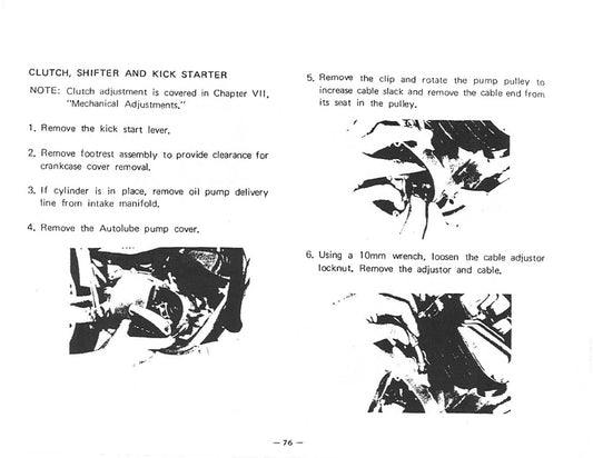 1973-1989 Yamaha TY80 TY80A Trial Service Manual