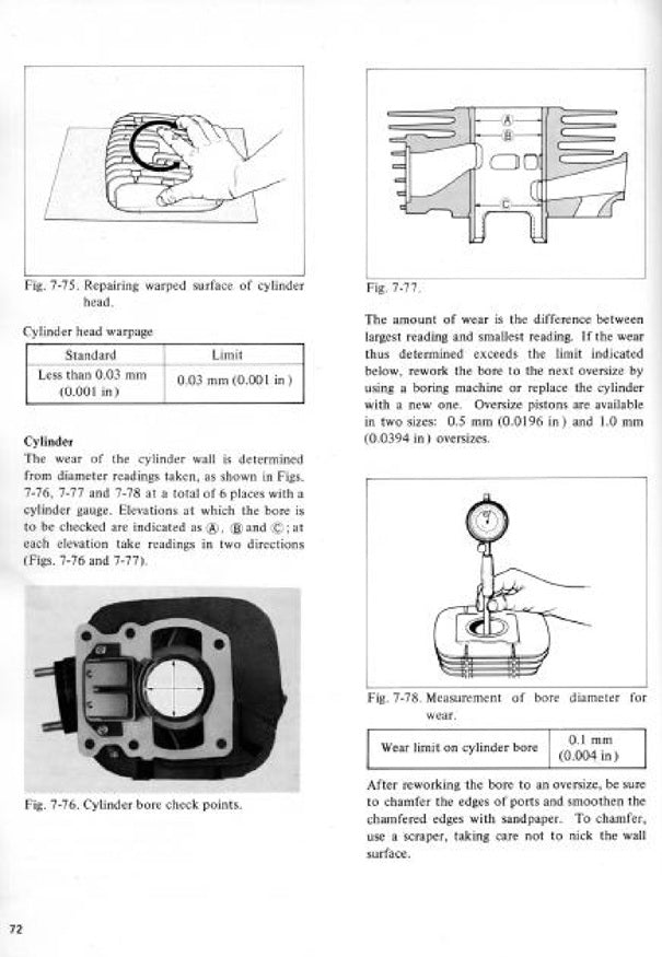 1976-1980 Suzuki GS750 GS 750 8v Manual de servicio/taller