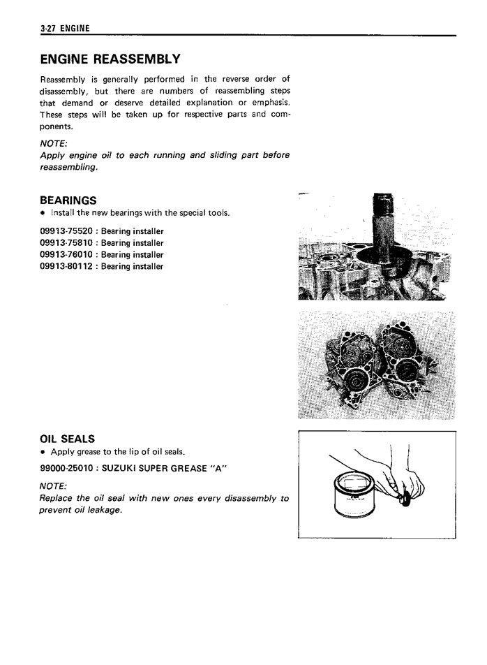 1992-1999 Suzuki RG125R RG125F Service Manual