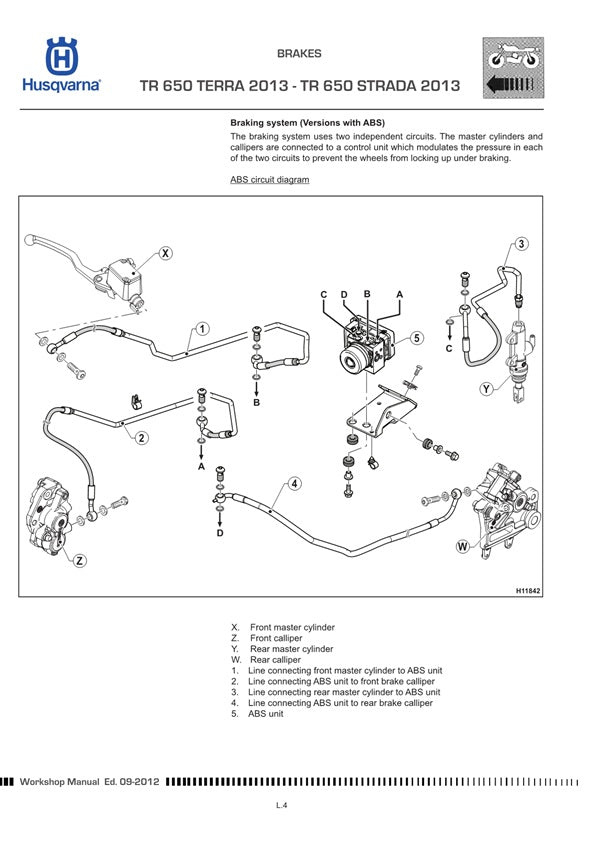 2012-2014 Husqvarna TR650 TR 650 Strada Service Manual